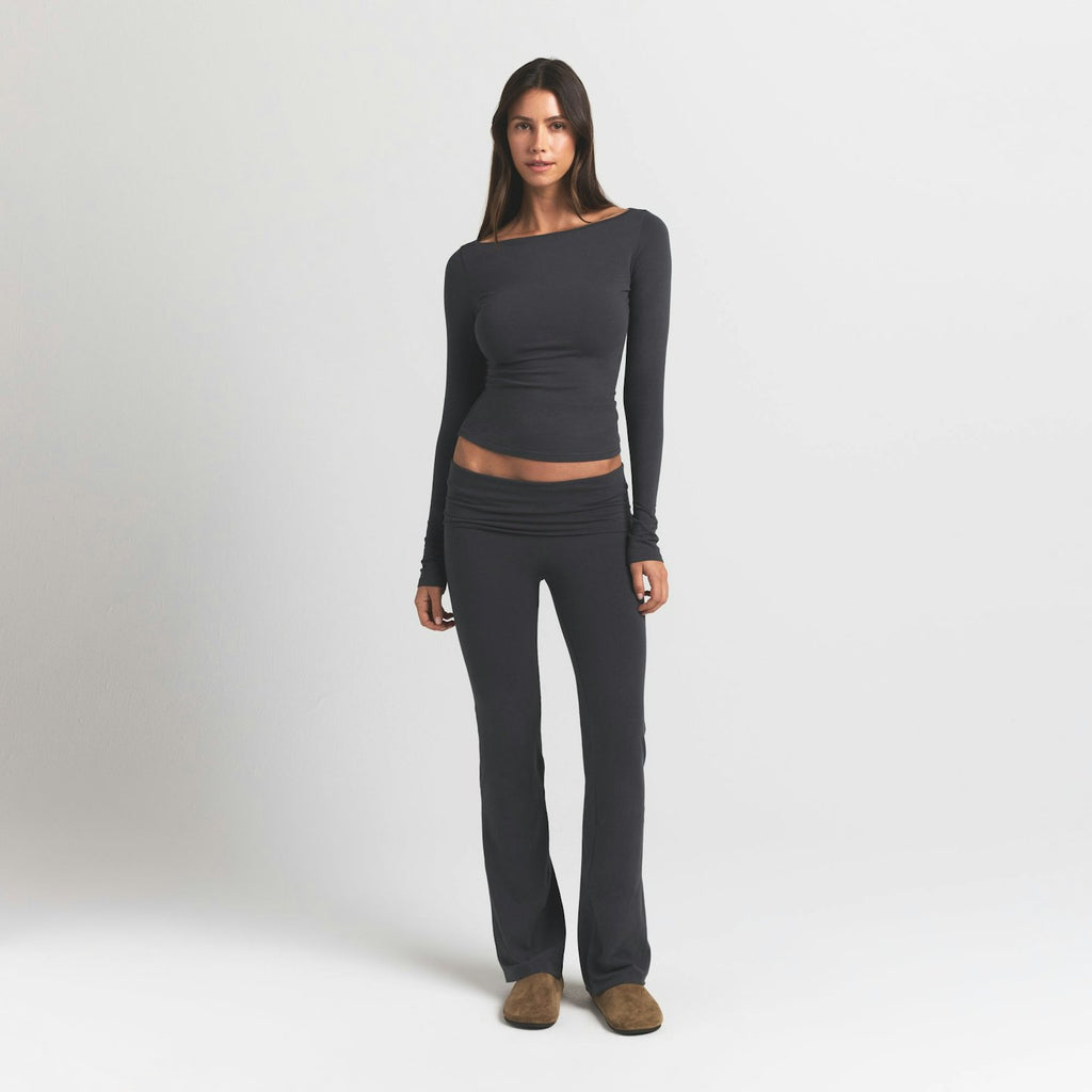 COTTON JERSEY FOLDOVER PANT