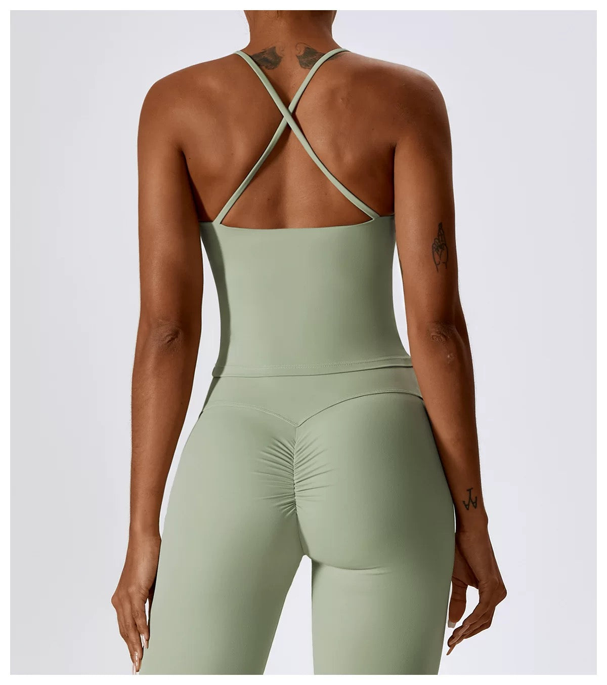 Cross-Back Sculpt Top