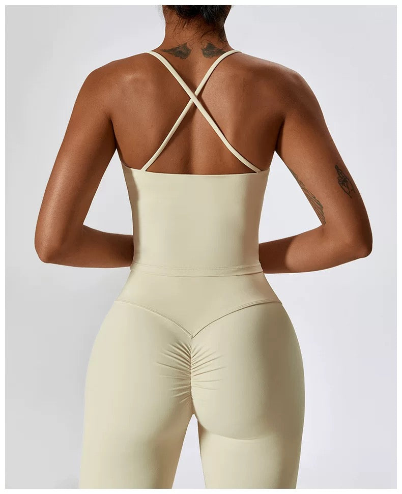 Cross-Back Sculpt Top