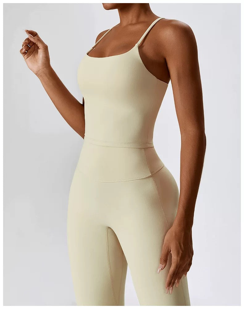 Cross-Back Sculpt Top