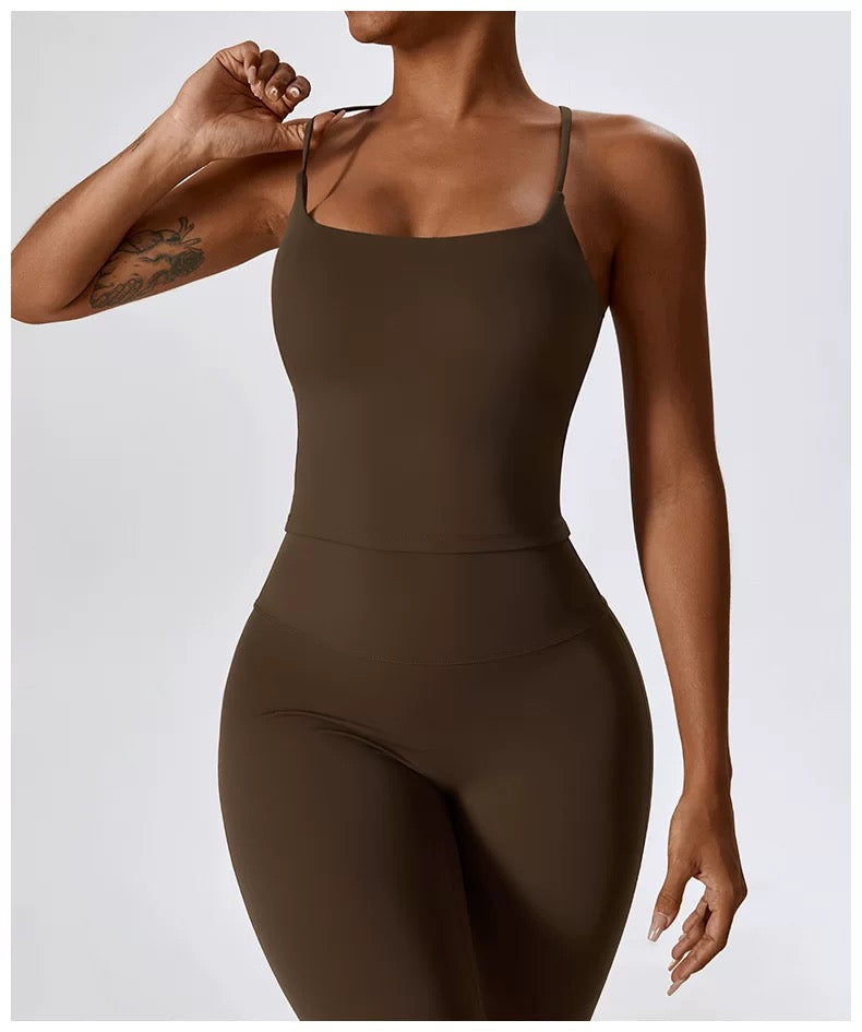 Cross-Back Sculpt Top