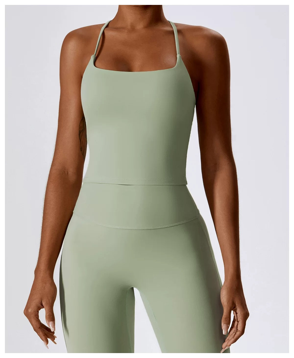 Cross-Back Sculpt Top