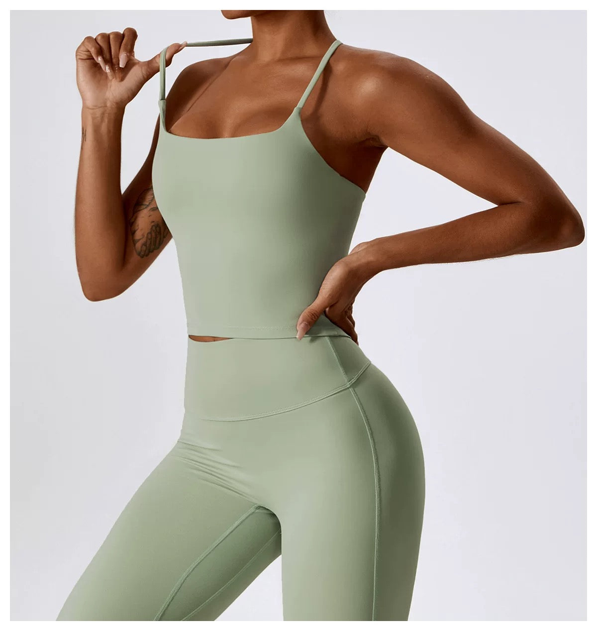 Cross-Back Sculpt Top