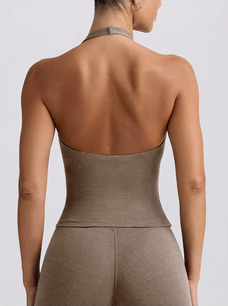 Chic Halterneck Backless Tank Top